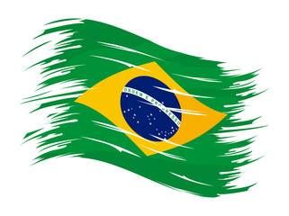 brazil flag painted