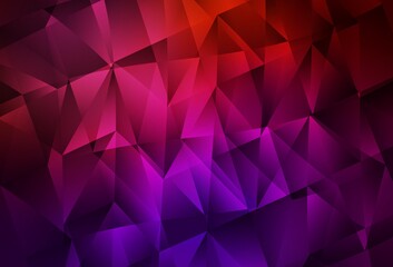 Obraz premium Dark Pink, Yellow vector backdrop with lines, triangles.