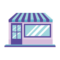 Isolated flat shop mall icon