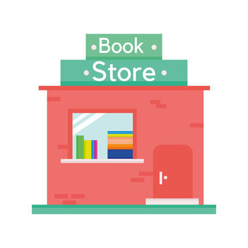 Isolated flat book store icon