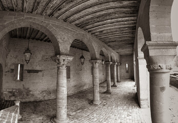 Fototapeta premium La Réole (Gironde, France) - Vue panoramique de l'ancien hôtel de ville