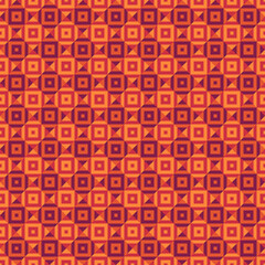 Triangles, checks ornament. Seamless pattern. Tiles backdrop. Triangular shapes, squares wallpaper. Geometric background. Ethic motif. Digital paper. Mosaic textile print. Geometrical design