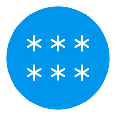 Obraz premium Snowflakes vector flat glyph icon. Weather sign