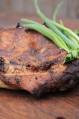 grilled meat on a grill