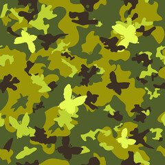Seamless classic camouflage pattern.