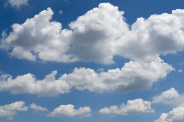 Lush white clouds on a beautiful blue sky