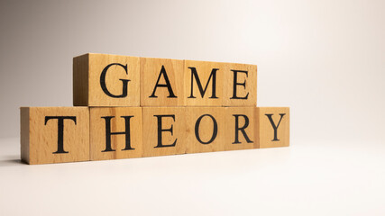 The name game theory was created from wooden letter cubes.