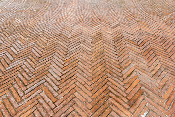 Old brick pavement in Florence