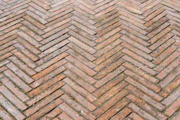 Old brick pavement in Florence