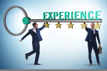 Experience and competence concept with key