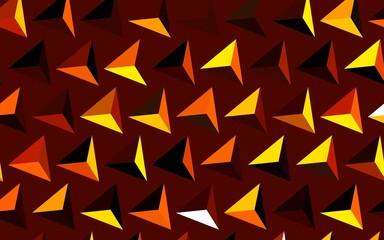 Dark Green, Yellow vector texture with triangular style.