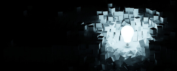 Greater idea and creativity, original 3d rendering