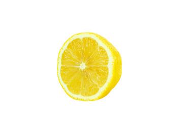 lemon in a cut on a white background
