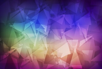 Fototapeta premium Light Multicolor vector polygon abstract backdrop.