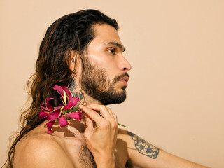 delicate man portrait