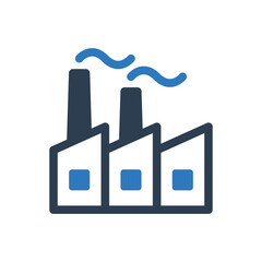 Industry factory building icon