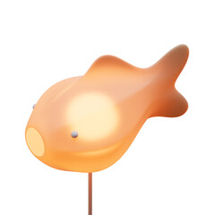 Mid Autumn Carp Lantern 3D Rendering Illustration