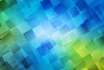 Light Blue, Green vector layout with lines, rectangles.