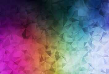 Fototapeta premium Dark Multicolor vector polygon abstract layout.