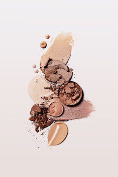 Light to Dark Liquid and Powder Foundation Styled Cosmetics Set