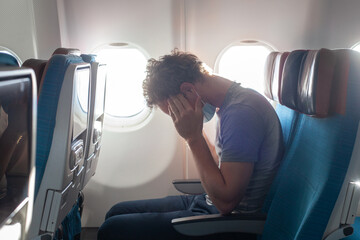 passenger feeling bad in airplane