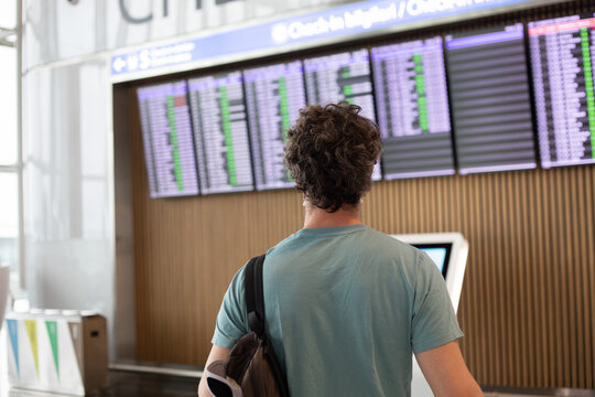  passenger waiting in airport departure terminal