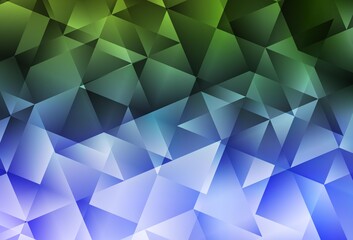 Obraz premium Light Pink, Green vector polygon abstract layout.