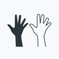a collections of hands illustration, vector art.