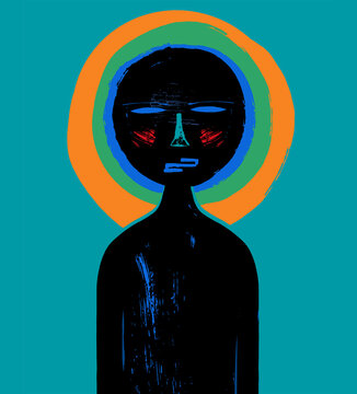Stylized Portrait of One Serene Individual