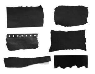 Ripped black paper, space for advertising copy