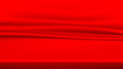 Red Silk background Design for product advertising for catalog.Red silk background. Red fabric background. smooth texture vector.