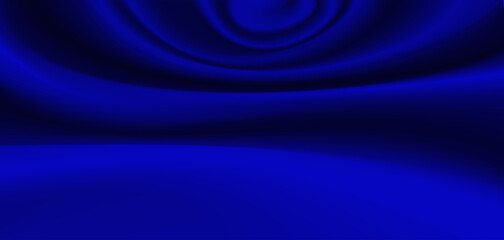 Dark blue Silk background Design for product advertising for catalog.Blue silk background. fabric background. smooth texture vector.Abstrack blue silk background.