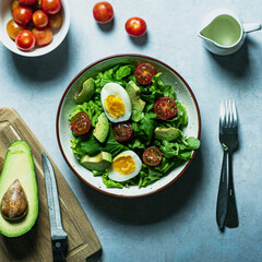 salad on a plate