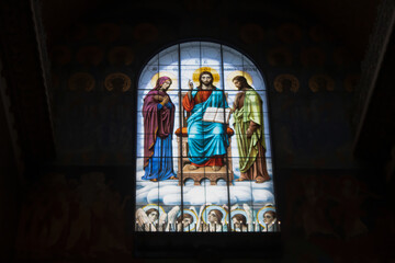 Artwork inside the church