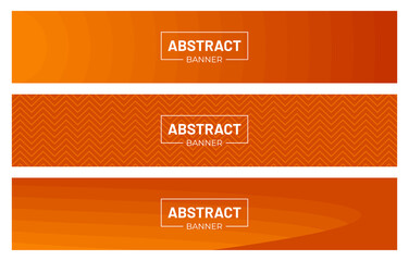 Abstract modern banners with elegant orange gradient background.