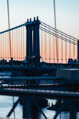 city bridge city Manhattan sunrise New York usa travel 
 
