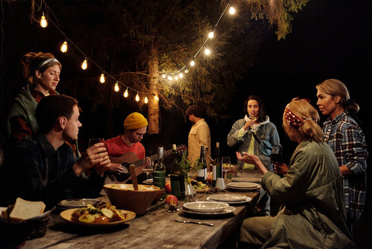 Tourists Having Dinner