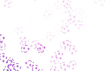 Light Purple, Pink vector layout with algebra elements.