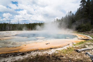 Geothermal formations in Yellowstone National Park. 