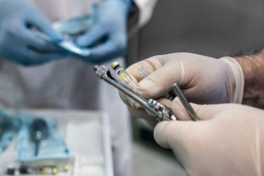 Dentist sterilized syringe