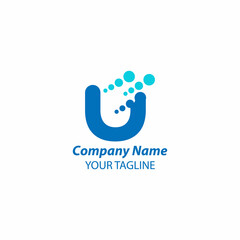 Abstract letter U logo design. Creative,Premium Minimal emblem design template. Graphic Alphabet Symbol for Corporate Business Identity.