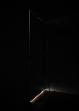 light leaking through slit in door