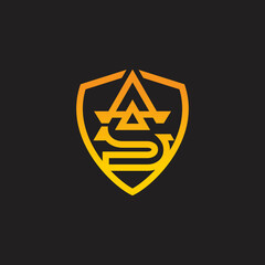 SA Letter Logo Design with Creative Modern Trendy Typography and Orange Color.