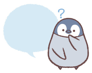 疑問なペンギンヒナとフキダシ