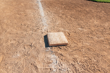 Base path leading to first base. 