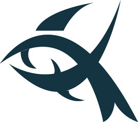 Simple fish eye logo