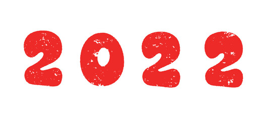 2022の判子風文字