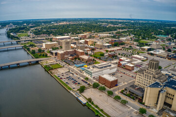 Fototapeta na wymiar Aerial View of Saginaw, Michigan during Summer