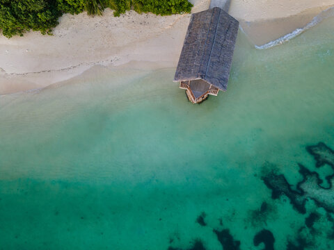 beach hotel on tropical island