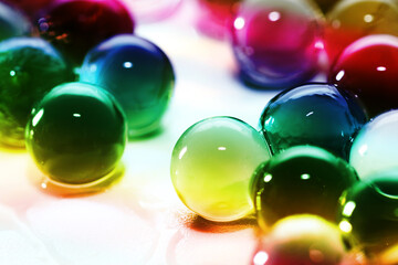 Close up of crystal soil water bubble